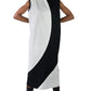LOCO ONE ACHROMATIC COLLECTION.  DESIGN NUMERO 02.  Unisex dress made with natural materials only. Main composition is COTTON with neckline and sleeves details made of BAMBOO. Asymmetrical cuts, Futuristic look. Raw finishes on the front hem and a split in the back with a detailed, finished hem. Loose fit.