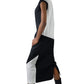 LOCO ONE ACHROMATIC COLLECTION.  DESIGN NUMERO 02.  Unisex dress made with natural materials only. Main composition is COTTON with neckline and sleeves details made of BAMBOO. Asymmetrical cuts, Futuristic look. Raw finishes on the front hem and a split in the back with a detailed, finished hem. Loose fit.