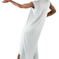 LOCO ONE ACHROMATIC COLLECTION.  DESIGN NUMERO 09.  Unisex long dress made with natural materials only. Main composition is BAMBOO with asymmetrical cuts, futuristic, minimalistic look, perfect finishes on both sleeves and neckline, raw hem. Loose fit.