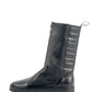 LOCO ONE REVOLUTION COLLECTION.  BOOTS NOIR.  Made with Genuine Cow Leather (Napa Plena Flor). The front of these boots are made with black leather and a black zipper. The back part of the boot has comfortable padding featuring a wrinkle texture of the leather. The lining of the boot is made with soft black leather. The soles are made of black rubber. 