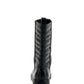 LOCO ONE REVOLUTION COLLECTION.  BOOTS NOIR.  Made with Genuine Cow Leather (Napa Plena Flor). The front of these boots are made with black leather and a black zipper. The back part of the boot has comfortable padding featuring a wrinkle texture of the leather. The lining of the boot is made with soft black leather. The soles are made of black rubber. 