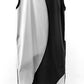 LOCO ONE ACHROMATIC COLLECTION.  DESIGN NUMERO 02.  Unisex dress made with natural materials only. Main composition is COTTON with neckline and sleeves details made of BAMBOO. Asymmetrical cuts, Futuristic look. Raw finishes on the front hem and a split in the back with a detailed, finished hem. Loose fit.