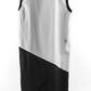 LOCO ONE ACHROMATIC COLLECTION.  DESIGN NUMERO 02.  Unisex dress made with natural materials only. Main composition is COTTON with neckline and sleeves details made of BAMBOO. Asymmetrical cuts, Futuristic look. Raw finishes on the front hem and a split in the back with a detailed, finished hem. Loose fit.